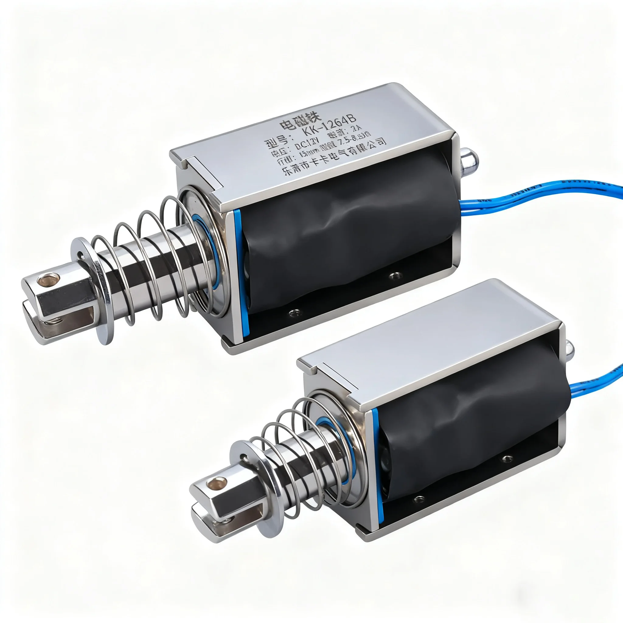 KK-1250B Mini Solenoid Valve Powerful 4.5-50N Force 15mm Stroke 6V/12V/24V DC Push-Pull Type for Switch Applications