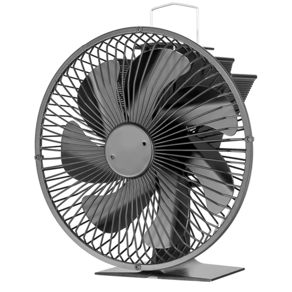 7 Blade Fan Fireplace Fan Efficient Heat Distribution High-Quality Material Protective Cover No Batteries Required