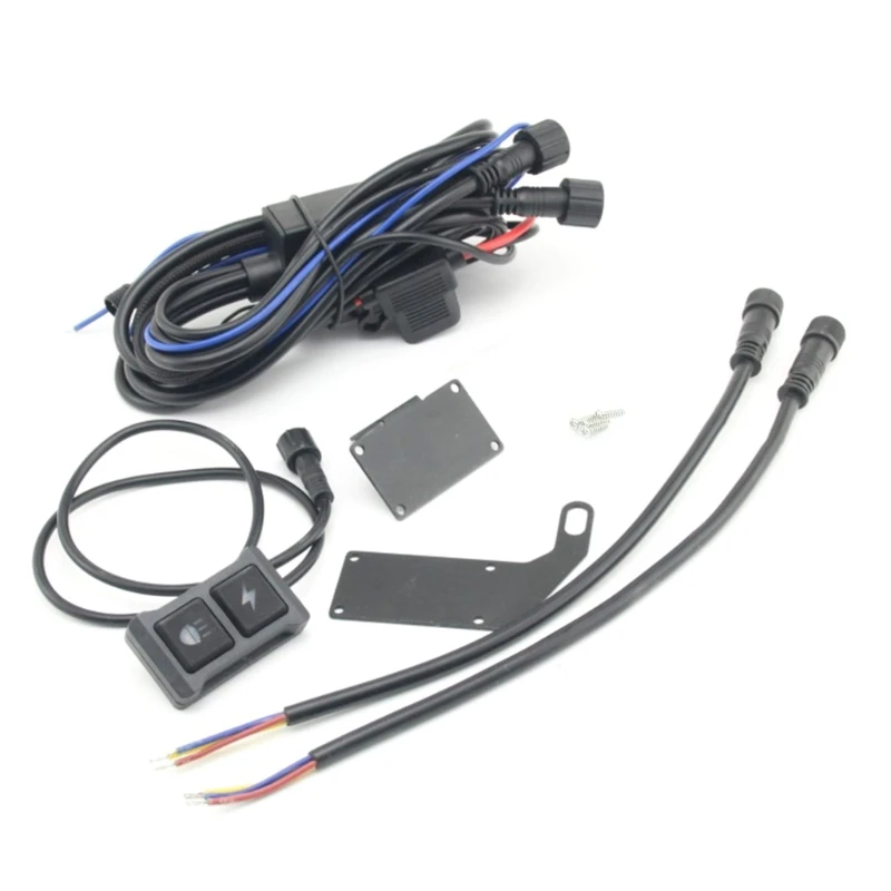 Fog Light Wiring Harness Relays Wire High Low Beam Motorcycle Spotlight Cable with Controller For Dirt Bike