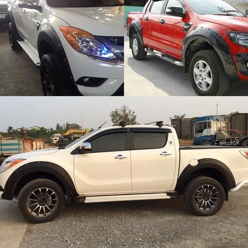 Wheel Eyebrow Fender Flares Splash Prevention Mudguards Exterior Tuning Parts Fit For BT50 2012-2021 Car Mod Accessories