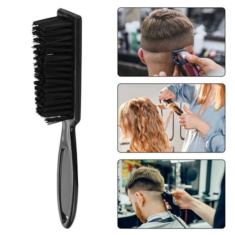 6Pcs Fade Brush Comb Pocket Comb Scissors Cleaning Brush Barber Shop Skin Fade Vintage Oil Head Shape Carving Cleaning Brush image 4