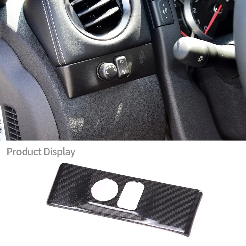 

Real Carbon Fiber Trim Side Mirror Control Panel Decorative Cover Fit For Nissan GTR R35 2008-2016 Car Interior Accessories