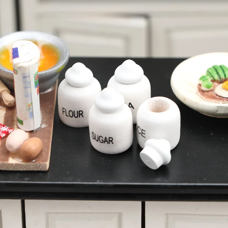 5picecs 1:12 مقياس دمية مصغرة الجرار الخشبية مجموعة-لطيف التظاهر اللعب ملحقات لعبة ديكور أثاث بيت الدمى