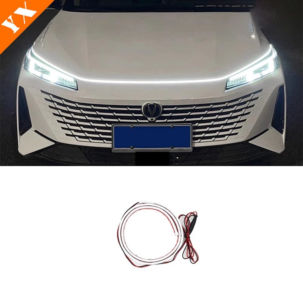 

For changan lamore 2024 2025 accessories Car Hood Flow Light, Car Front Decorative Light, Car Start Flow Light