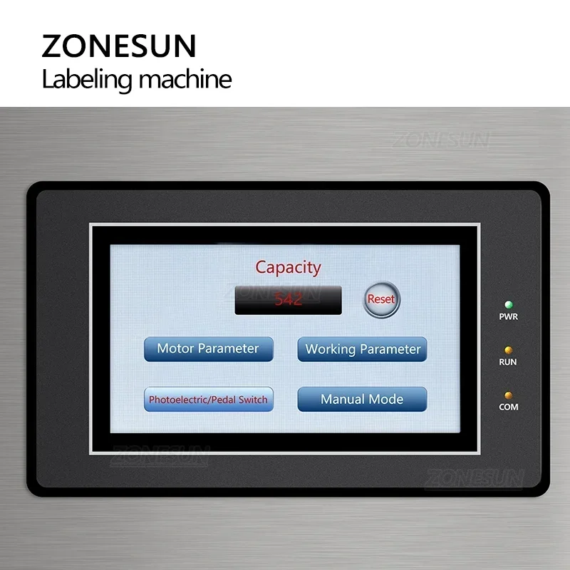 

ZONESUN ZS-TB180 Semi-Auto Tabletop Labeling Machine for Flat Surface Boxes and Bottles Label Sticker Packaging