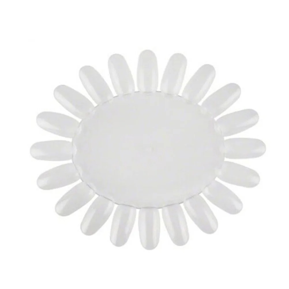 

10Pcs Nail Art Display Wheel Sunflower Pattern Clear Acrylic Board for Nail Polish Display Practice Tool Salon Home Use