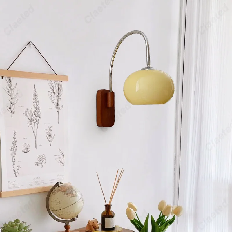 

Корейский Ретро Стеклянный Настенный Светильник Спальня Прикроватная Атмосфера Лампа Гостиная Украшения Дома Освещение