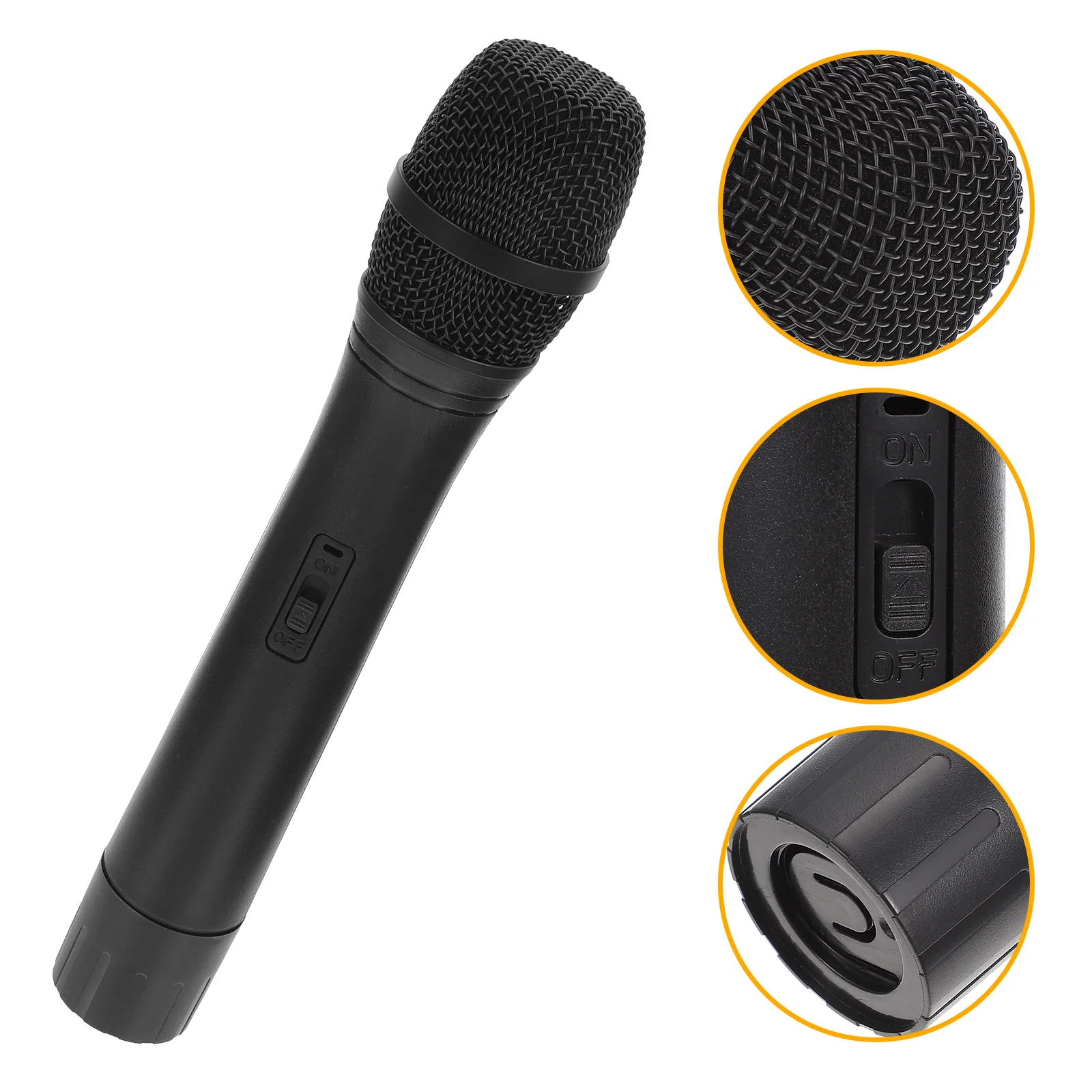 

Simulation Microphone Plastic Microphones Pretend Play Kid Playthings Prop Wireless