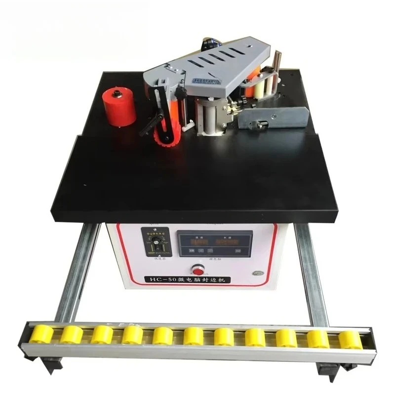 New Upgrade Wood Gluing Machine Microcomputer Control Panel Edge Banding Machine with Sliding Roller Double Sided Glue Sealing