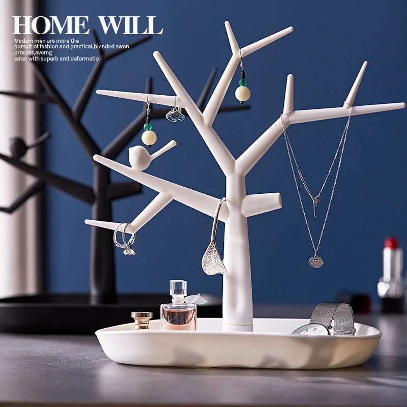 Desktop Necklace Earring Display Frame Cosmetics Ring Jewelry Box Storage Box Key Storage Frame Simple Desktop Furnishing