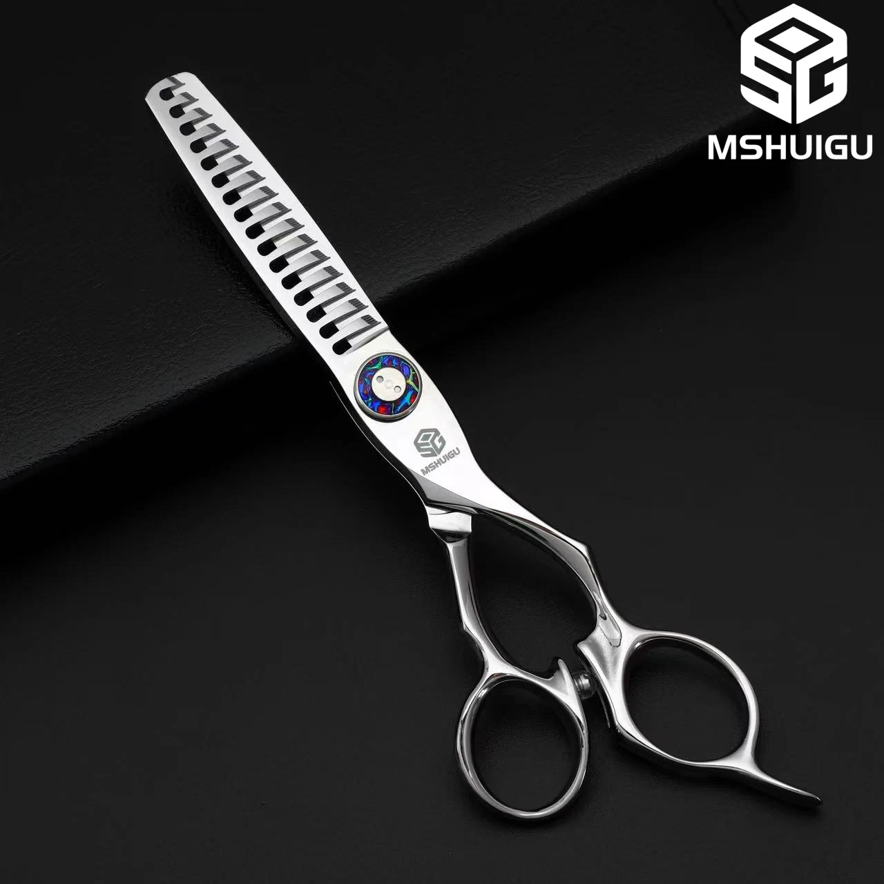MSHUIGU Professionelle Friseurschere, 15,2 cm, multifunktionale Haarausdünnungsschere, japanischer VG10-Stahl, Salon-Haarwerkzeuge – Detail 14