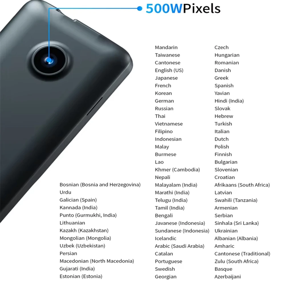 T16 AI Voice Real Time Translator 138 Multi Online Languages Voice-Record 3.1 Inch Big Touch Screen Learning Conversion T12