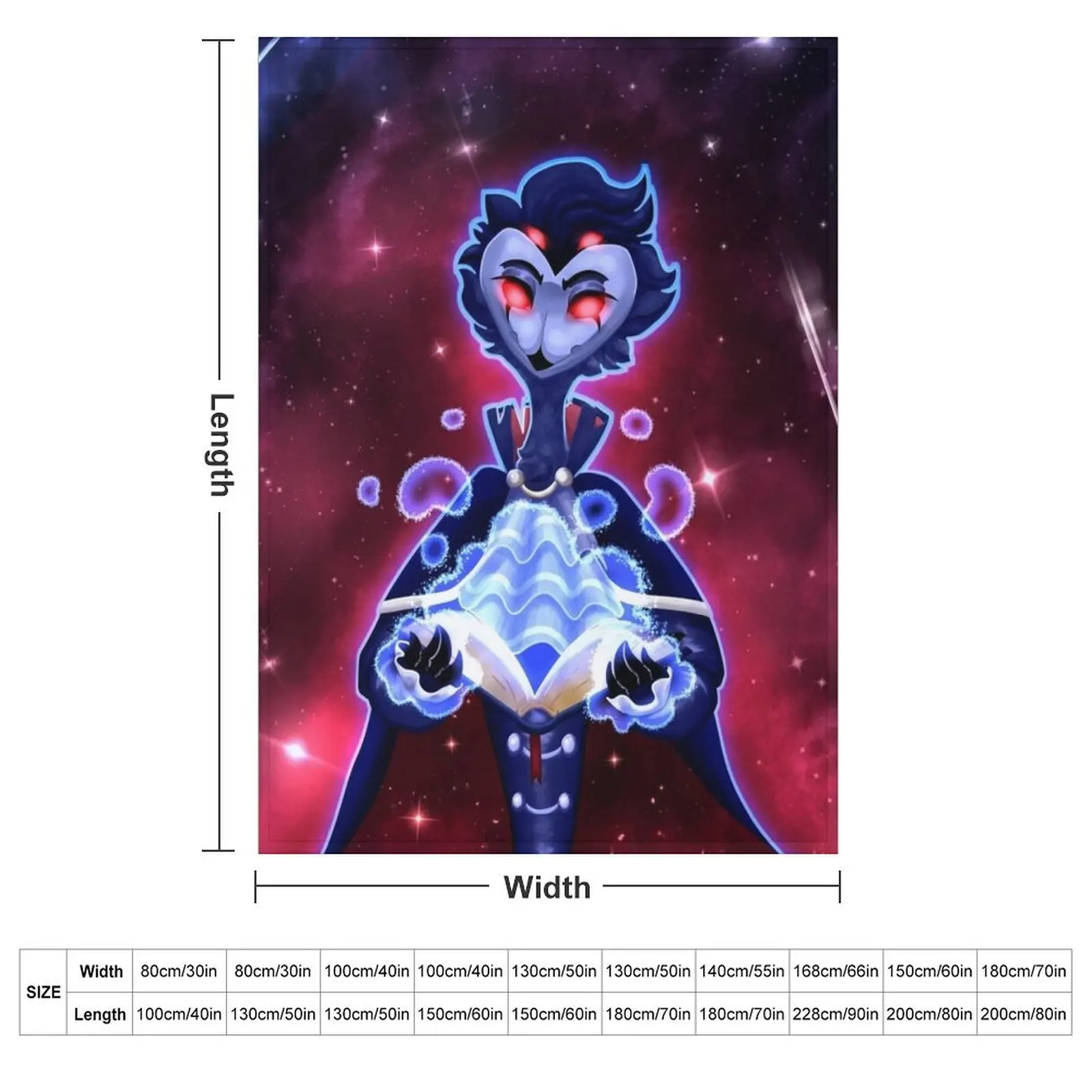 Stolas With Portal (Helluva Boss) Throw Blanket couch cozy soft plush fuzzy picnic outdoor blanket