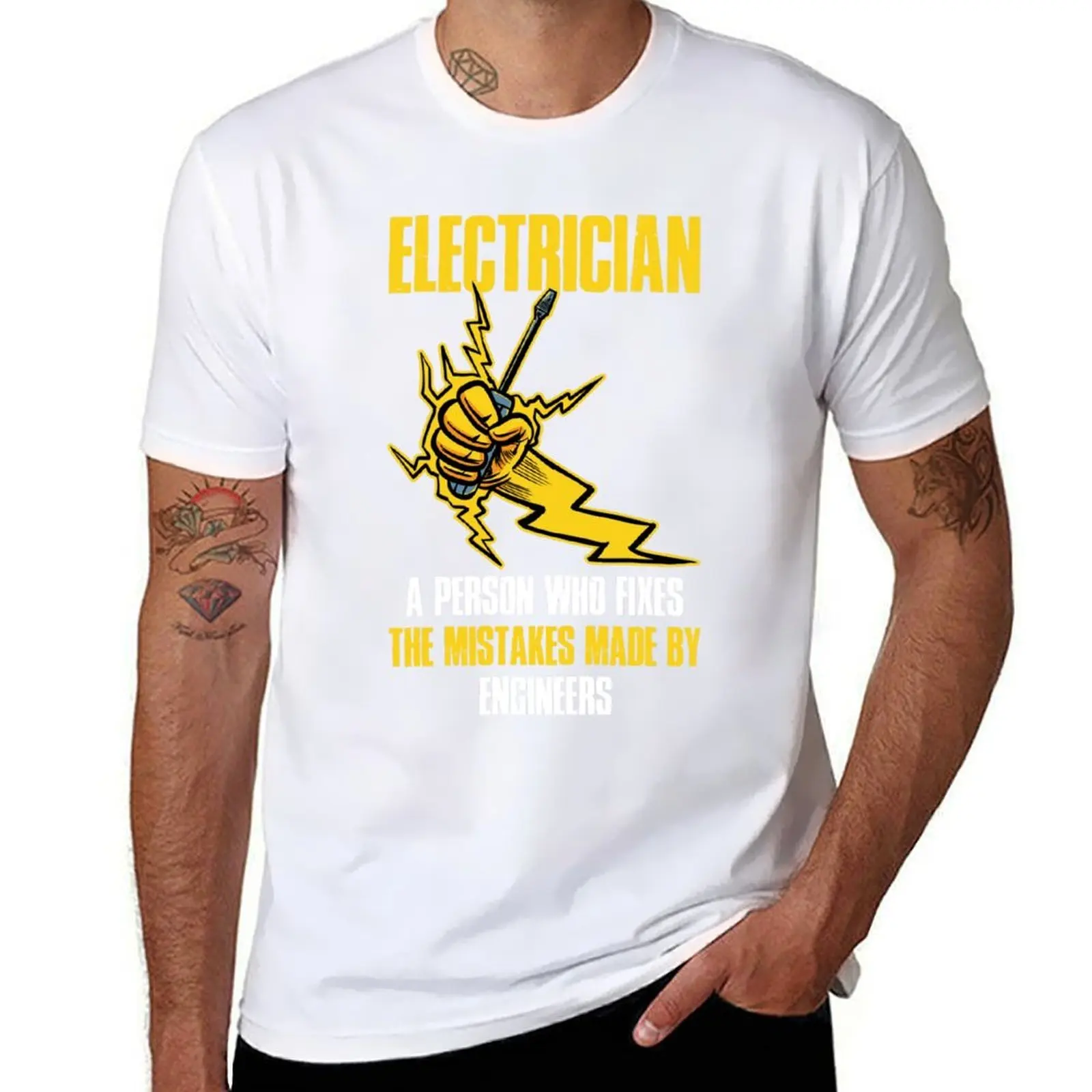 

Electrician Definition Funny Electrician Gift T-Shirt man t shirt cotton t shirt for man 100 percent cotton T-Shirt