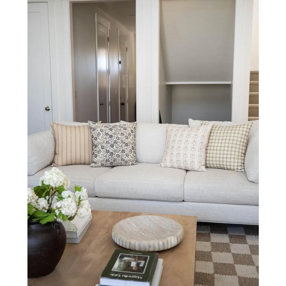 أغطية وسائد عصرية وفاخرة مكونة من 4 قطع لديكور المنزل - متينة وقابلة للغسل في الغسالة #6