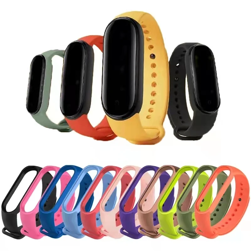 Bracelet for Xiaomi Mi Band 5 6 4 3 Strap watch Soft Silicone wrist strap For xiaomi mi band 5 bracelet Miband 5 Wrist Strap