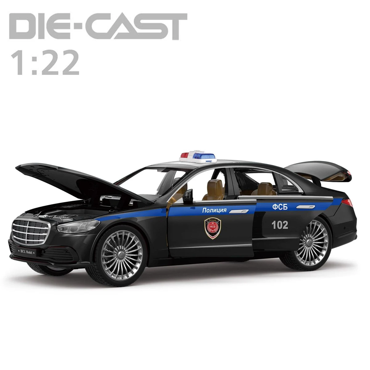 1:22 Mercedes S600 coche de juguete de aleación extraíble modelo vehículo coleccionable figura de acción de Metal fundido a presión