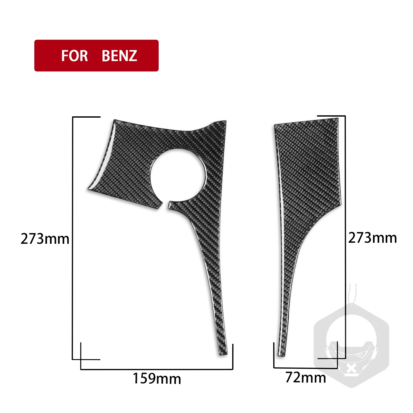 Real Carbon Fiber Car Accessories Driver Dashboard Decorative Cover Soft Sticker For Mercedes Benz C Class W203 2005 2006 2007 view 5