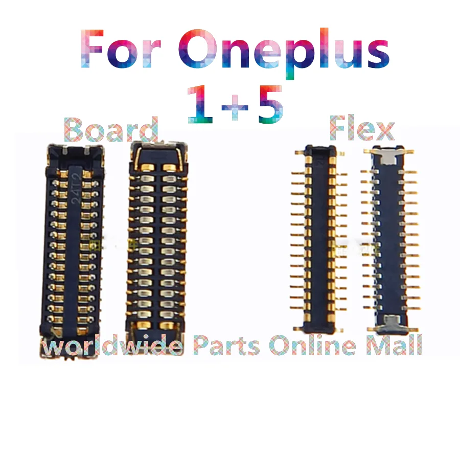 

10pcs-100pcs For Oneplus 5 5T tail socket 1+5 A5000 A5010 motherboard charging cable connection seat On Board Flex 28pin