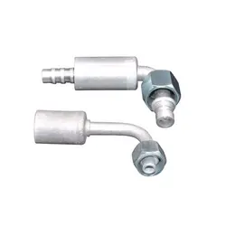 Aluminum Alloy Auto Air Conditioning Pipe Connector Eco Friendly 134A R12 Ordinary Straight Curve Interface with Sleeve 1pc