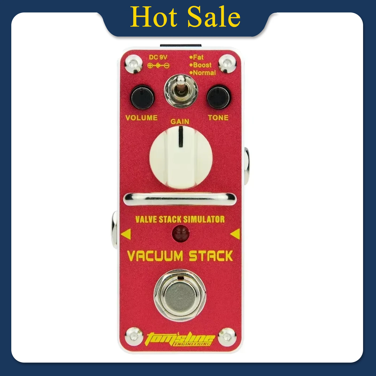 AROMA Vacuum Stack Electric Guitar Effect Pedal Simulator Effect Tube Amp Simulator True Bypass Pedal AVS-3 Guitar Accessories