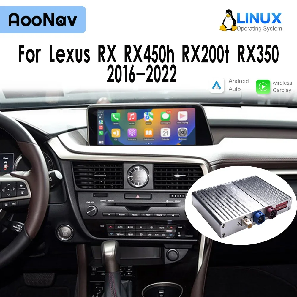 Linux System Mirror link Box For Lexus RX RX450h RX200t RX350 2016-2022 Stereo Oem Screen Upgrade Car Radio Adapter