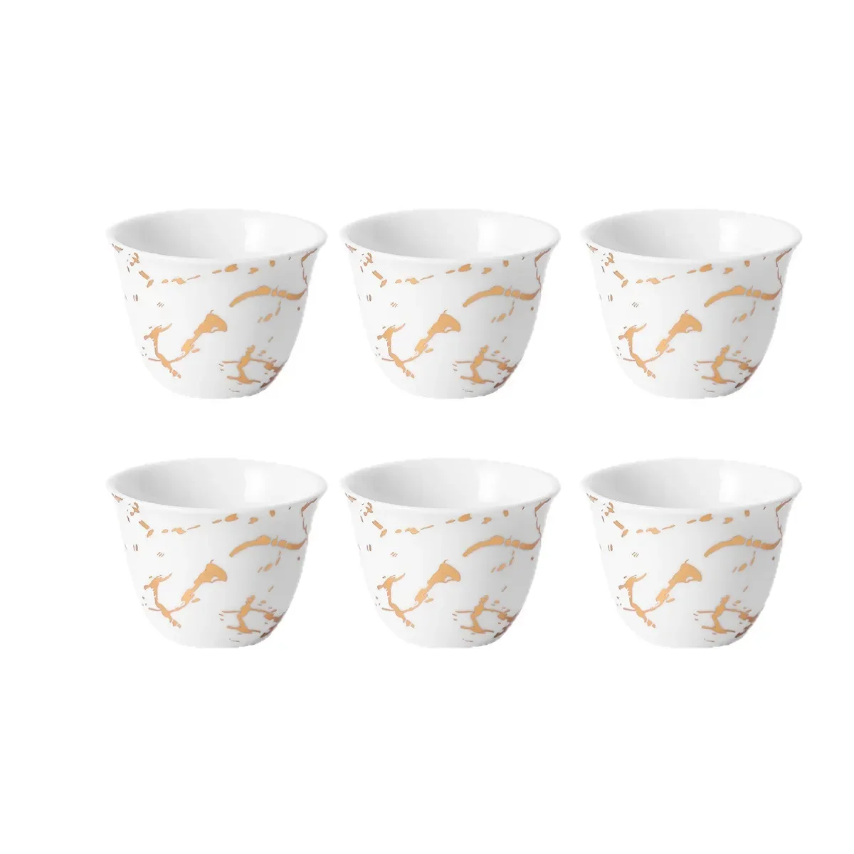 6Pcs Mini Ceramic Espresso Cups, Creative Simple Demitasse Mugs for Latte Art, Small Coffee Cups for Office Home 5