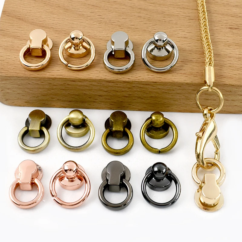 

10/20Pcs 8/10mm Metal O Ring Buckle Bag Chain Strap Clip Clasp Handbag Screw Nail Studs Rivet Side Connector Hook DIY Accessory