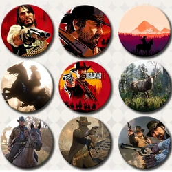 Red Dead Redemption 2 Game Brooch RDR2 Soft Button Pin Coquette Arthur Morgan Cosplay Badge Bag Hat Accessories Jewelry Gifts