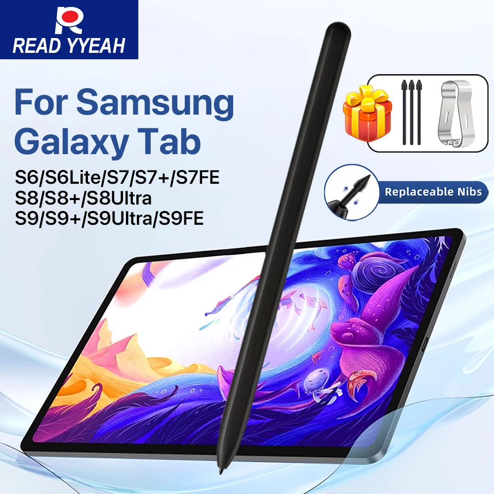2025 Tablet Stylus S Pen for Samsung Galaxy Tab S6 Lite S7 FE S8 Plus S9 Ultra Pencil Pressure Sensing Eraser Without Bluetooth