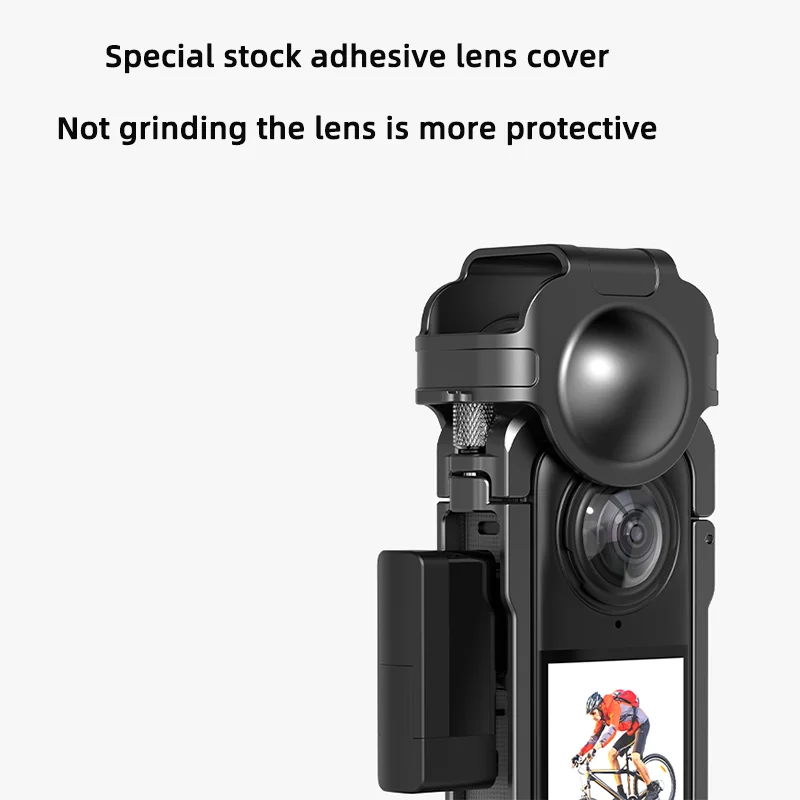 For Insta360 X4 Camera Magnetic 2 Claw Metal Rabbit Cage Cold Shoe Expansion Frame Protective Shell Motorcycle Riding Accessory