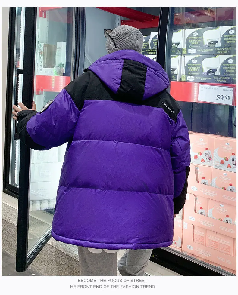 Men's Down Coats Parkas Loose-Fitting Winter Jacket Man Women Goose Down Jacket Warm Thick Casual Outdoor Puffer Padding HXY1672