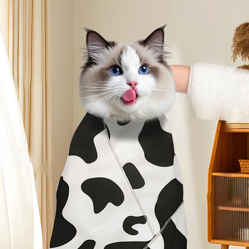 القط القماش الثابت القط الاستمالة لينة ضبط النفس حقيبة لقطع الأظافر حقن مكافحة الهروب مكافحة لدغة الحيوانات الأليفة ذاتية اللصق التفاف