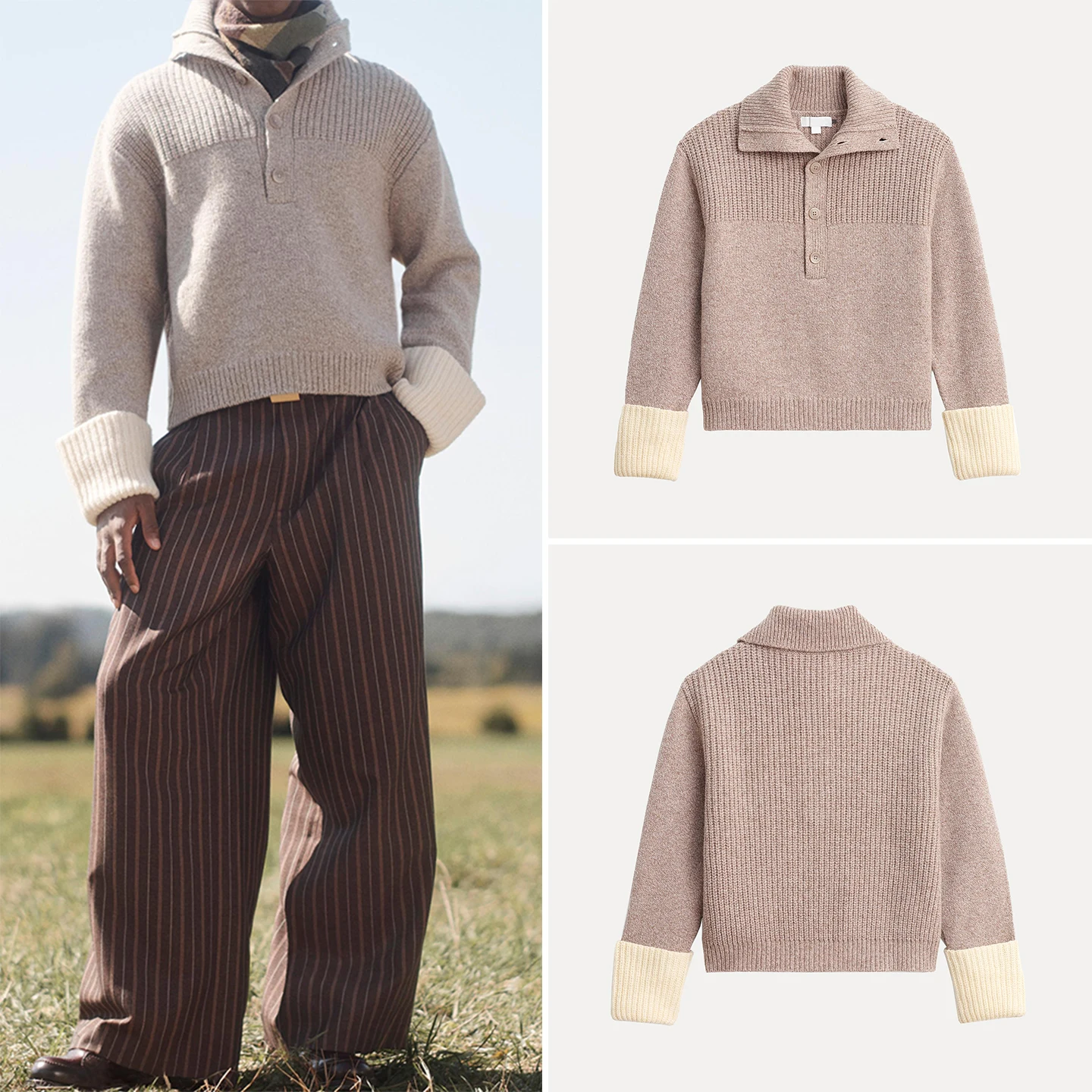

Loose Knitted Sweater Casual Versatile Trendy Men's Autumn 2025 New Sle Comfortable Breathable Long Sve Crew Ne Top