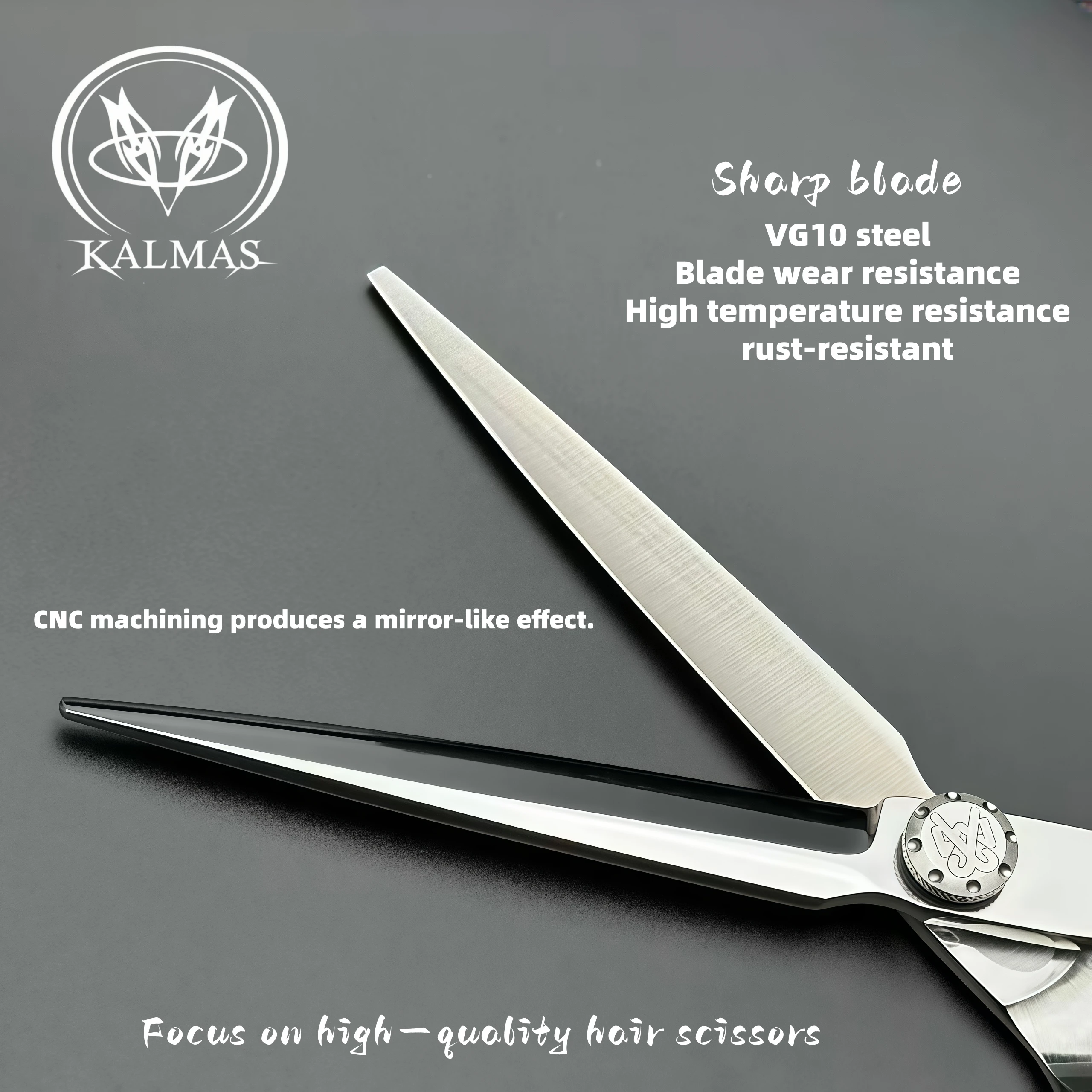 

KALMAS Professional 7-Inch Hair Cutting Scissors Set VG10 Steel Thinning Shears for Barber Salon Hairdressing Tools