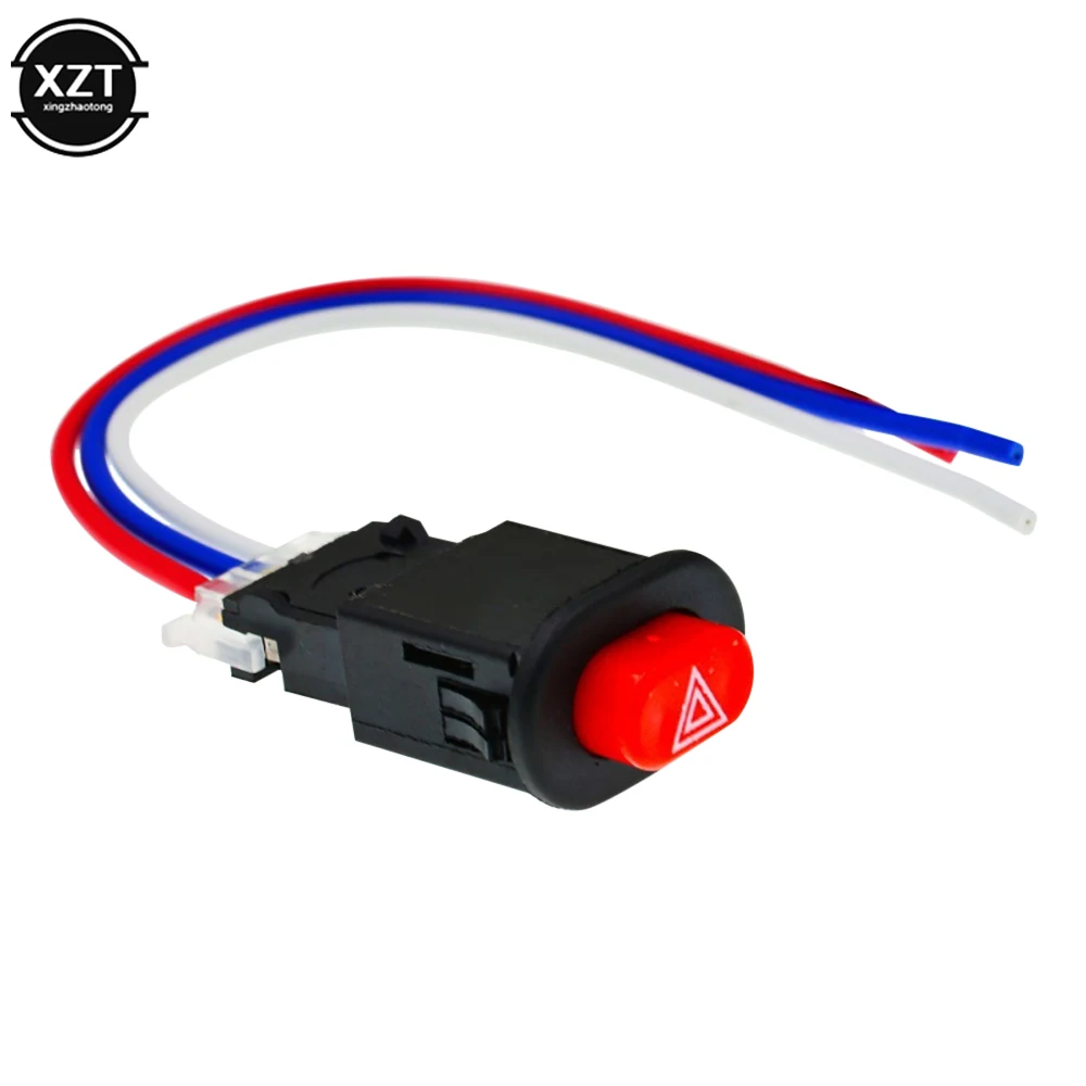 

Motorcycle Double Flash Switch Hazard Light Switch Button Flash Warning Scooter Electric Vehicle Modified Emergency Signal Lamp