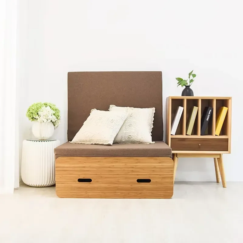 Foldable Stylish Easy Storage Environmental Accrodion Kraft Paper Bed for Home Decor Home Furniture