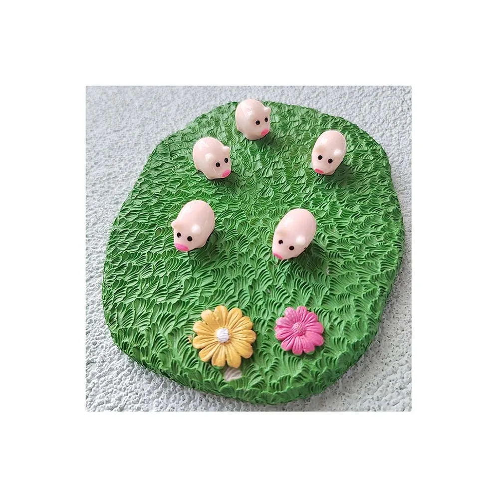 Mini Resin Cute Pigs Figures Miniature Tiny Pigs Charms For Cake Topper Garden Landscape Doll House Game Room Decor DIY Craft