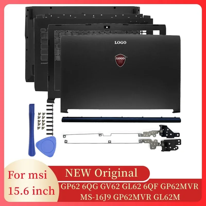 For MSI GP62 GV62 GL62 MS-16J9 GP62MVR Laptop Case LCD Back Cover/Front Bezel/Hinges Cover/Palmrest/Bottom Laptop Accessories