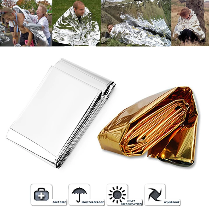 Emergency Waterproof Thermal Insulation Waterproof Emergency Blanket For Camping Multi-purpose Design