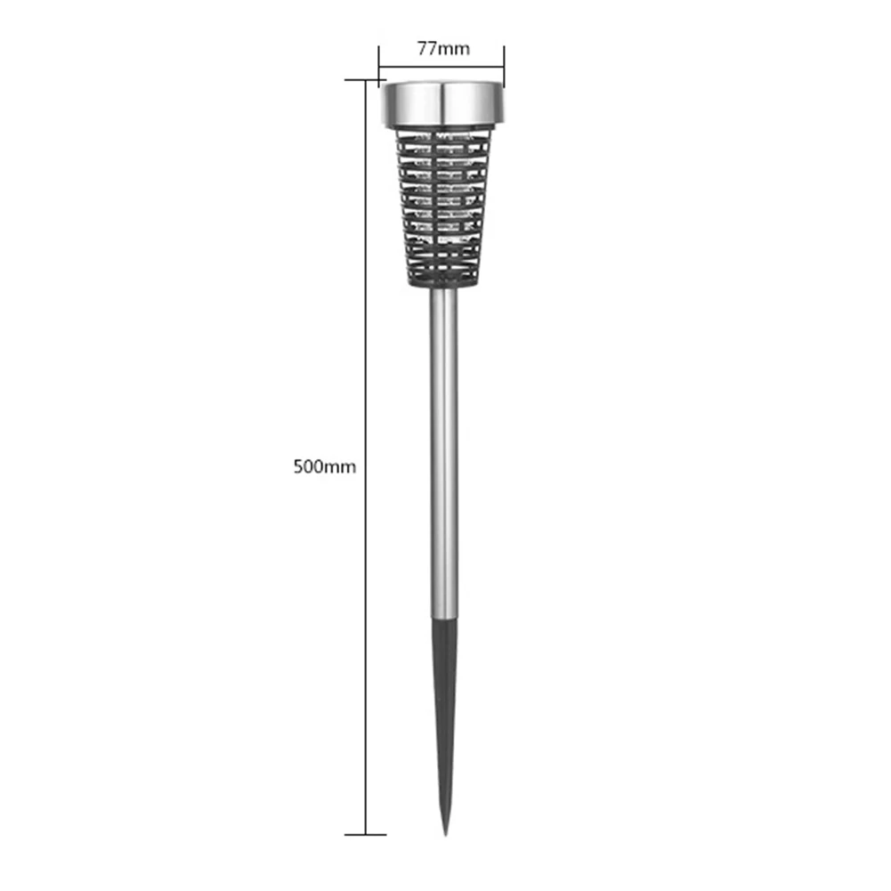 Erro solar ao ar livre Zapper com painel solar de silício policristalino, Lâmpada assassina do mosquito, IP65 impermeável, 2 pacotes
