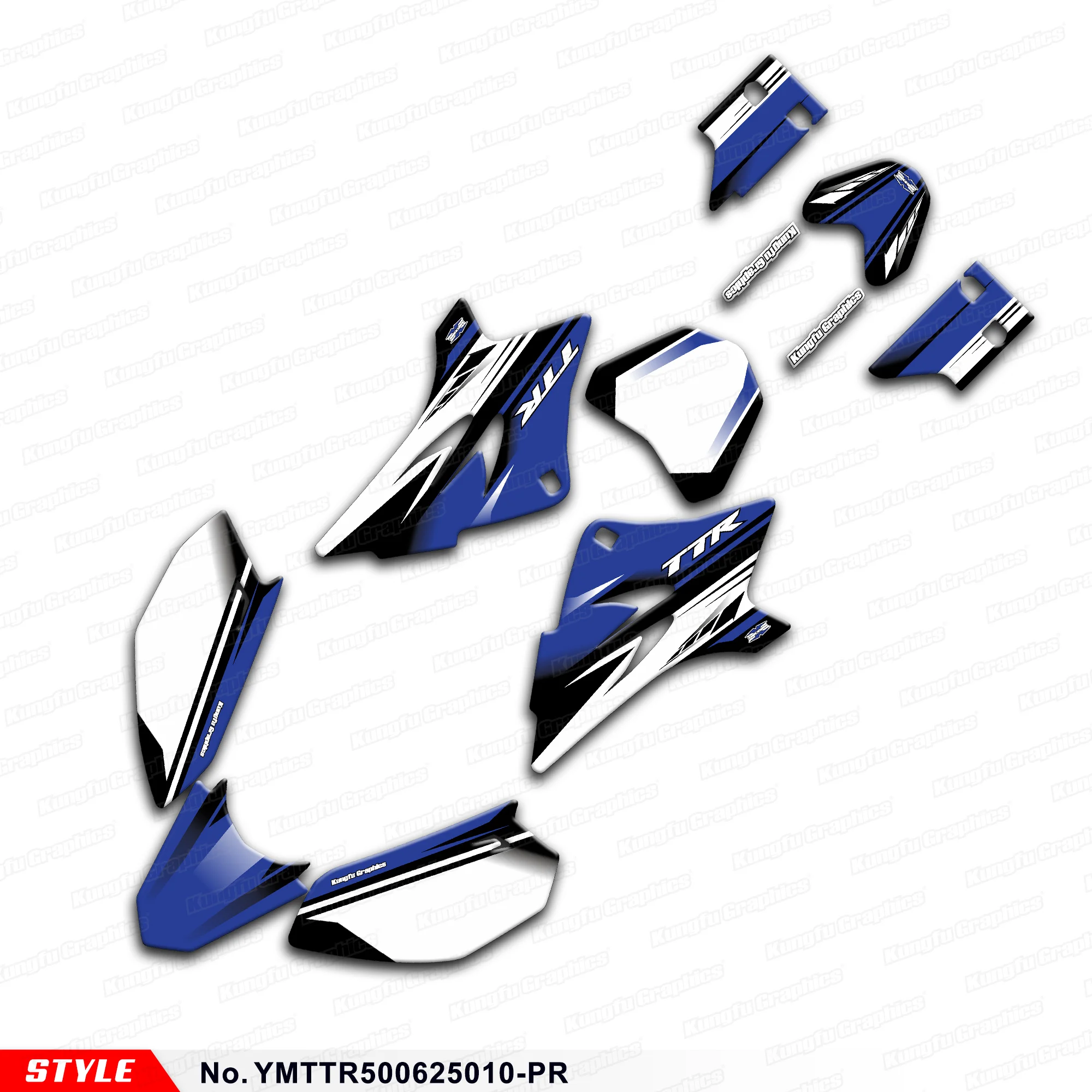 

JY RACING Graphics Decal Kit Laminated Decals for Yamaha TT-R50E TTR 50 TT-R50 2006-2026, Decorative, YMTTR500625010-PR