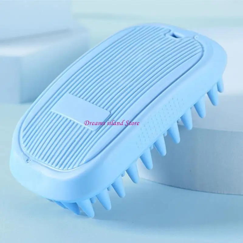Pet Dogs Cats Bath Brush Pet Comb Soft Plastic Pet Shower Hair Grooming Comb HX6C