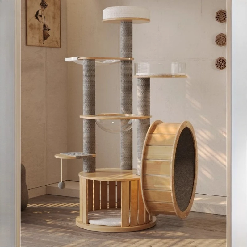 

Silent treadmill cat tree tower cat scratchers Combination and integration pet house Toys for pets Bed and furniture comfortable