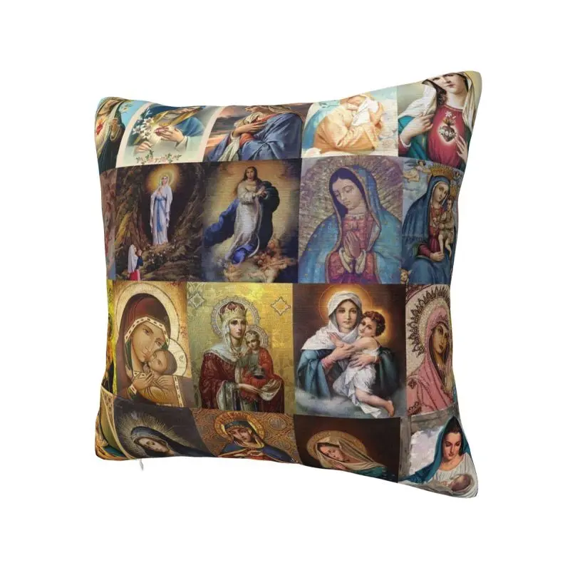 Virgin Mary Pillow Covers Decor Home Catholic Christian Luxury Cushion Cover Car Pillowcase