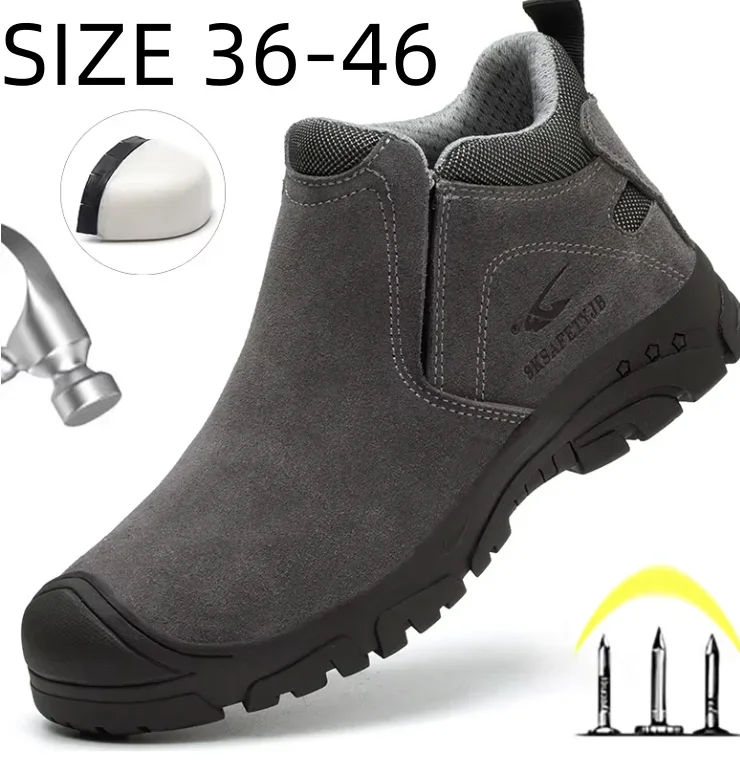 New 6KV Men Work Safety Boots Puncture-Proof Indestructible Construction Shoes Men Welder Insulated Work Sneakers Big Size 36-46