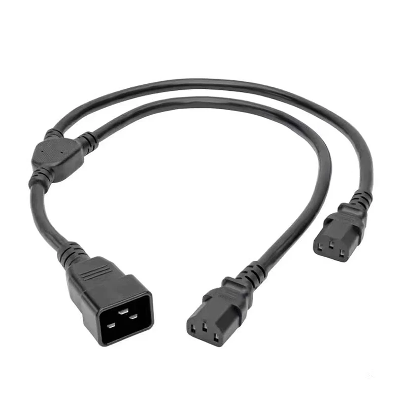 

C20 to Dual C13 Splitter Power Cord for Electronics Networking Equipment Compatible with Various Brands