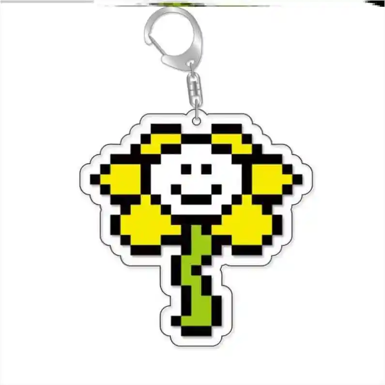 Game Anime UNDERTALE Pixel Acrylic Keychain Model Cosplay Characters Ornament Goods Collection firend Fans Toys Gifts