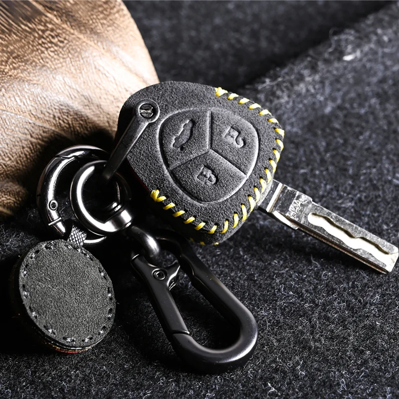 Customized High-end Alcantara Suede Key Chains Key Case for Ferrari 458 Car Accessories