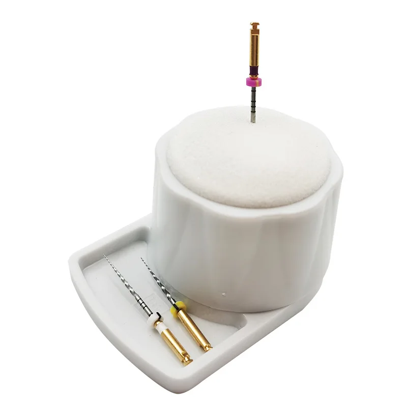 Dental Endo File Clean Stand Holder Sponge Endodontics File Drills Block Cleaning Foam Washing Box Dentistry Lab Instrument
